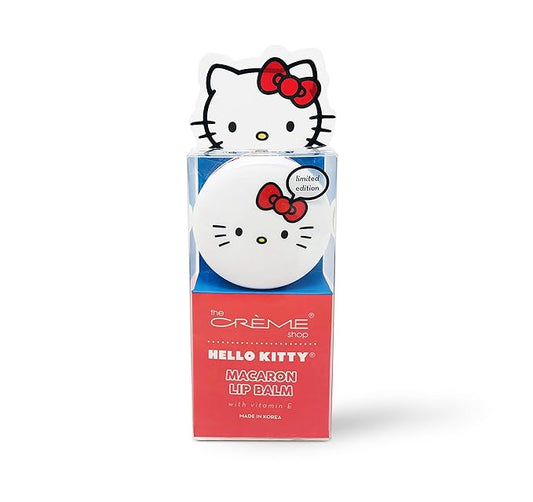 The Crème Shop x Sanrio Macaron Lip Balm (Hello Kitty Mixed Berry) Korean Cute Scented Pocket Portable Soothing Advanced Must-Have on-The-go-VivaGrace Women