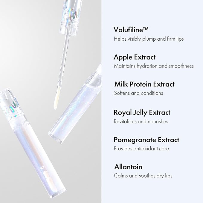 Rouge Star Glossy Lip Oil - Hydrating Lip Gloss - Non-Sticky Shine with Argan Oil & Vitamin - Deep Moisturization & Lip Softening 0.14 oz (Glossy Lip Oil)-VivaGrace Women