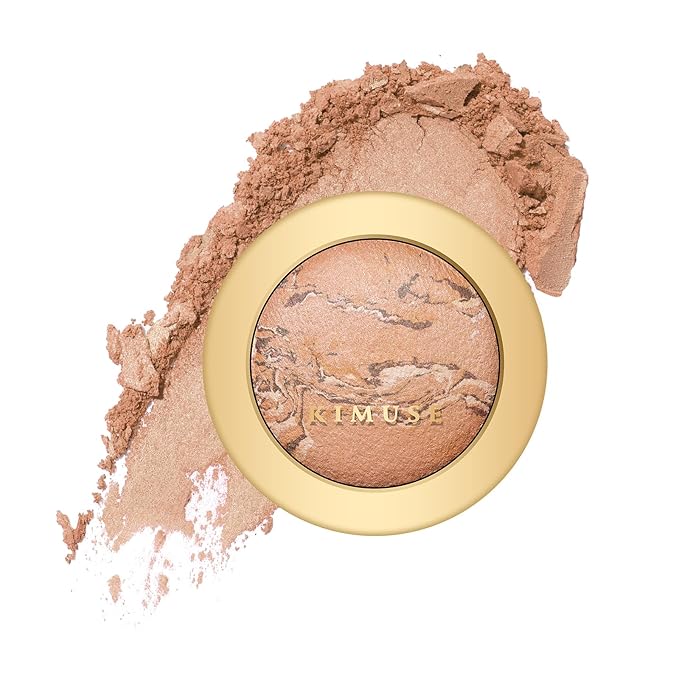 KIMUSE Lighting Glow Baked Foundation, Brighten Color, Color Corrector, Buildable Coverage, Lightweight Powder Foundation, Radiant Natural Finish-VivaGrace Women