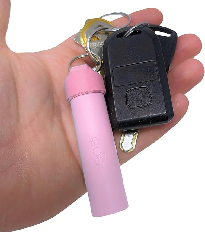 Keychain Holder EOS Lip Balm Stick (Keychain Only) - Travel Size Lip Balm Chapstick - Healing Stick - Made in USA-VivaGrace Women