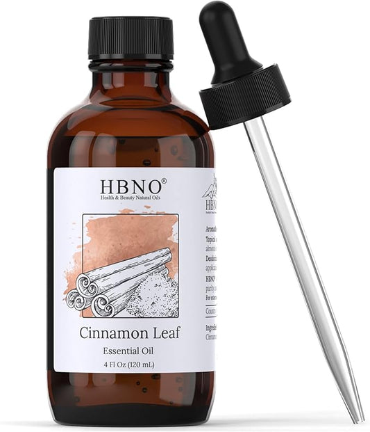 HBNO California Bottled Cinnamon Essential Oil (Leaf) 4 fl oz (120ml) - Natural Cinnamon Essential Oil for Diffuser - Perfect for Cleaning, Aromatherapy, DIY, Soap & Diffuser -VivaGrace Women