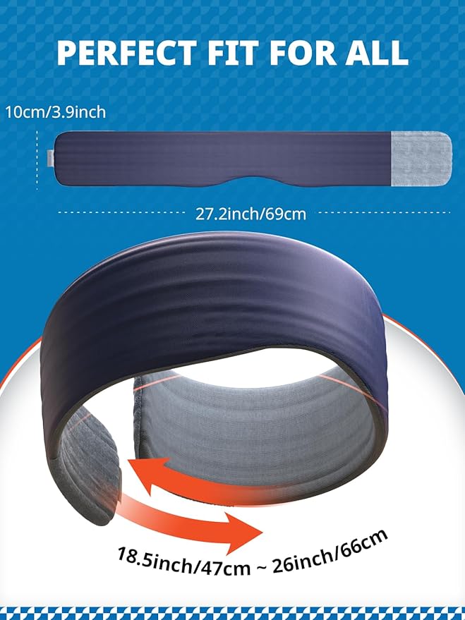 Sleep Mask, Eye Mask for Sleeping, Upgrade Ultra-Soft Blackout Eye Cover for Women Men, Wider Adjustable Strap for Side Sleeper, Travel, Nap, Yoga, Relief Eye, Navy Blue-VivaGrace Women