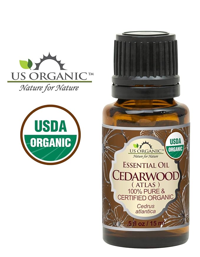 US Organic 100% Pure Cedarwood Essential Oil (Atlas) - USDA Certified Organic, Steam Distilled (More Size Variations Available) (15 ml / .5 fl oz)-VivaGrace Women