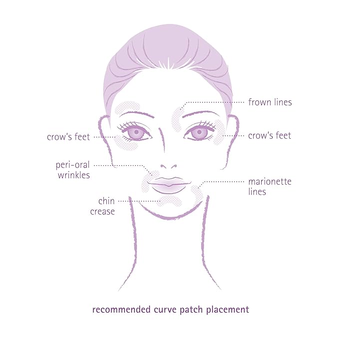 Toute Nuit Wrinkle Patches – Curve – Face Tape for Forehead, Eyes & Lips – Hypoallergenic Anti Wrinkle Patches – 48 Count, Made in USA-VivaGrace Women