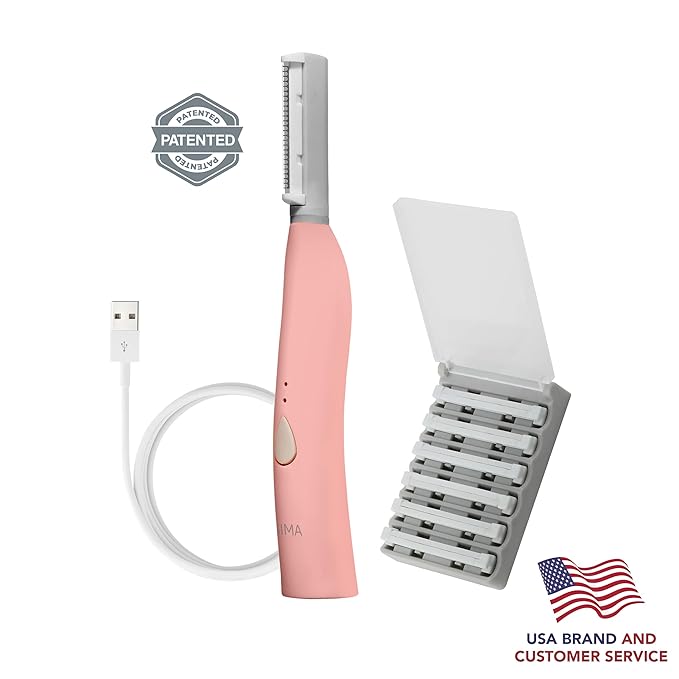 SPA SCIENCES - SIMA Patented Dermaplane Razor for Women Face – Painless 2-in-1 Facial Exfoliation & Peach Fuzz Hair Removal – Anti-Aging – 3 Speeds – Rechargeable – 7 Weeks Treatment-VivaGrace Women