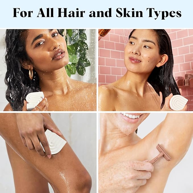 Kitsch 2-in-1 Ultra Sensitive Shampoo Bar & Body Wash + Conditioner Bar & Shaving Soap – Fragrance-Free Bar Soap for Sensitive Skin & Scalp - For Healthy, Radiant Hair and Skin - Made in USA – 2pcs-VivaGrace Women