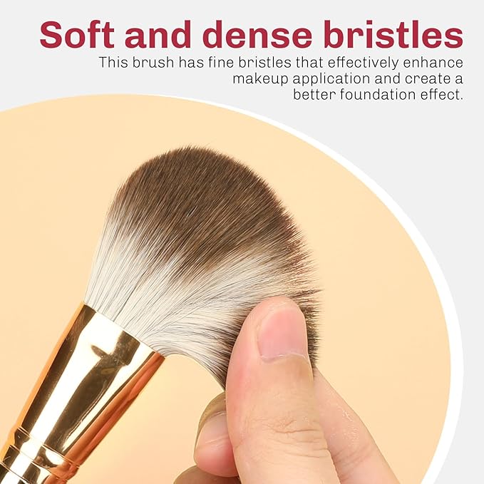 8pcs Gold Makeup Brush Set for All Skill Levels Easy Clean Soft Lint Free Brushes Travel Friendly Kit Foundation Powder Eyeshadow Blush Contour-VivaGrace Women