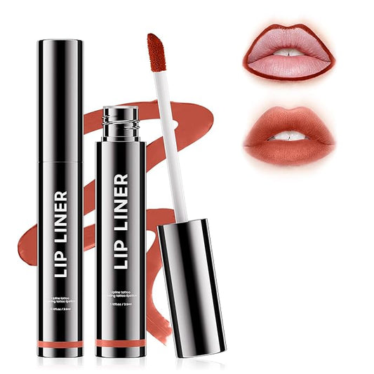 Lip Stain Peel Off - Waterproof Comfortable Vivid Color Peel Lip Liner Non-Stick Cup, Lip Tattoo Peel Off for Beauty & Charming Lip Makeup with All-Day | Vegan and Cruelty Free (#03 Rose)-VivaGrace Women