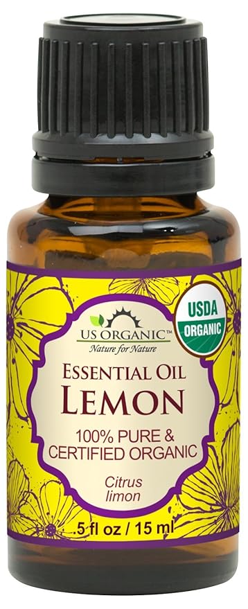 US Organic 100% Pure Lemon Essential Oil - USDA Certified Organic, Cold Pressed - W/Euro droppers (More Size Variations Available) (15 ml)-VivaGrace Women