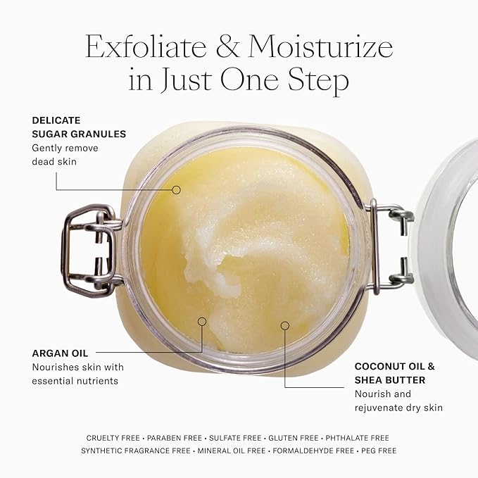 Josie Maran Sugar, Suds & Everything Nice Body Care Set - Includes EveryBODY Wash Now! and Argan Sugar Balm Body Scrub to Nourish & Exfoliate Skin - Berry Bliss (2 Count)-VivaGrace Women