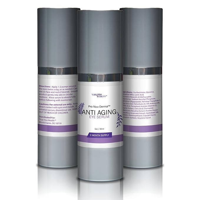 Pro Nuu Derma Serum - 2 Month Supply Anti Aging Serum - Our Best Eye Serum - Improve Dark Circles & Wrinkles with Anti Aging Vitamin C Anti Wrinkle Serum - Anti Aging Eye Serum to Aid Skin Stem Cells-VivaGrace Women