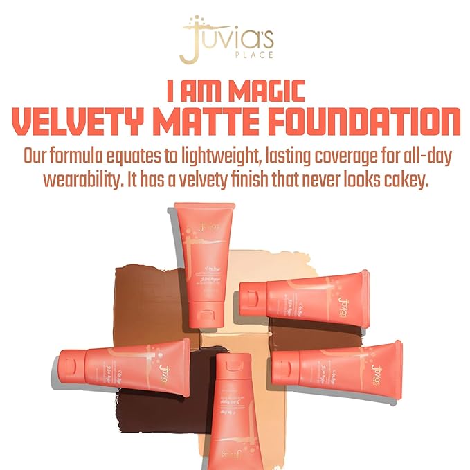 Juvia's Place I Am Magic Velvety Matte Liquid Foundation 640 - Malta - Light w/Peachy Undertone, Makeup Foundation Full Coverage, Lightweight, Long Wear, Velvety Matte Finish-VivaGrace Women