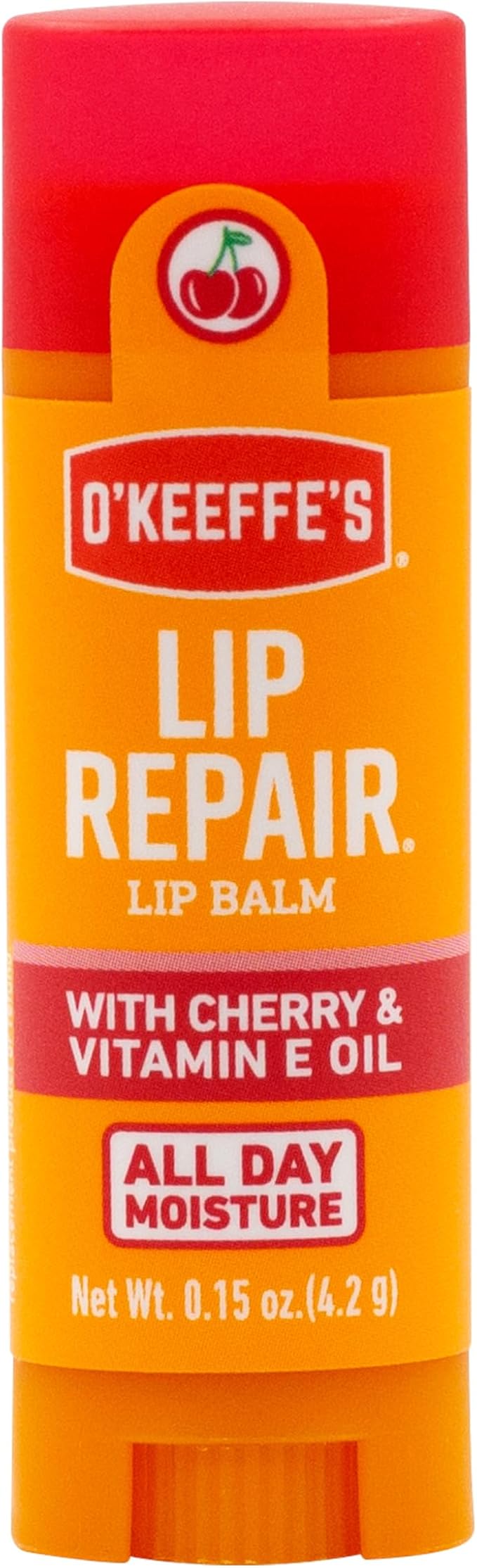 O'Keeffe's Lip Repair Lip Balm with Cherry & Vitamin E Oil, Stick (Pack of 3)-VivaGrace Women