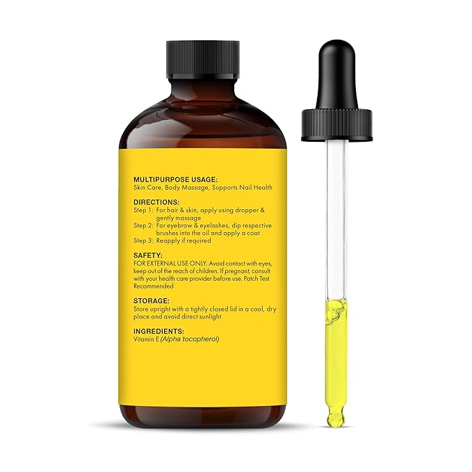 Majestic Pure Vitamin E Oil - 100% Pure & Natural, 70,000 IU | Premium Grade, Cold-Pressed and Tocopherol to Repair Dry, Damaged Skin| Moisturizing Skin, Hair and Scalp 4 Fl Oz-VivaGrace Women