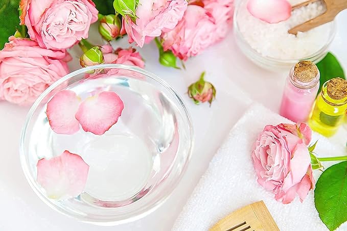 Rosewater Glycerin Mist Toner Bulk Spray Facial Body Floral Cleanser Pure Rose Hydrosol and Vegetable Glycerine Moisturizing Cleansing Toning Mix for Face Skin Hair Body (128 Ounces / 1 Gallon)-VivaGrace Women