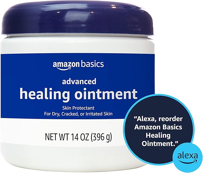 Amazon Basics Healing Ointment and Skin Protectant for Dry & Cracked Skin, Fragrance Free, 14 Ounce, 4-Pack (Previously Solimo)-VivaGrace Women
