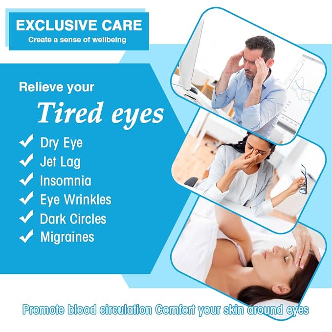 Steam Eye Masks for Dry Eyes, Heated Eye Mask Reduce Puffiness & Dark Circles, Hydrate & Soothe Tired Eyes, Travel Essentials, Business Trip, Party Favors, Unscented 20 Packs-VivaGrace Women