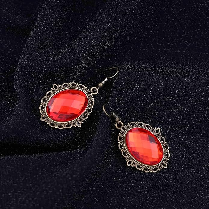 Vintage Black Crystal Drop Earrings Oval Onyx Dangle Earrings Large Onyx Stud Earrings Black Gem Hook Earrings Jewelry for Women and Girls-VivaGrace Women