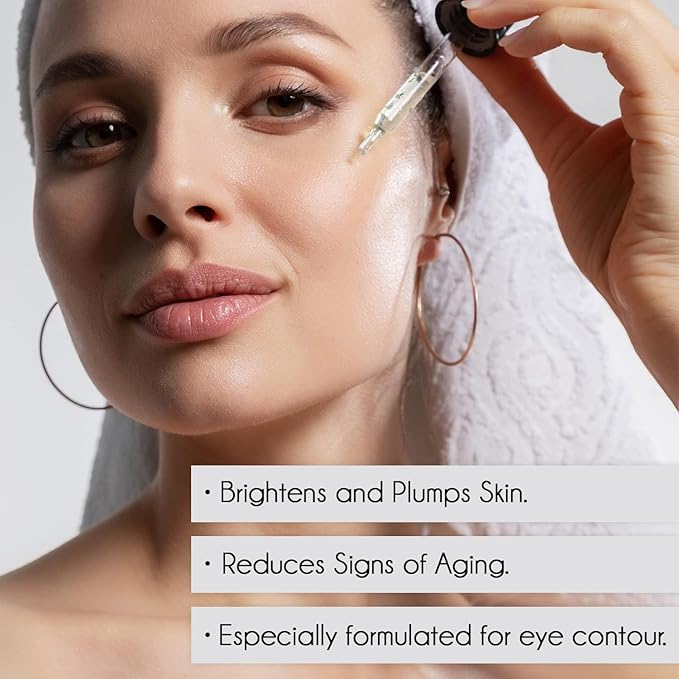 Hyaluronic Acid Serum for Face with Vitamin C, Brightening Serum, Pure, Hydrating Serum to Plumb Skin, Reduce Fine Lines, Wrinkles and Dark Spots, Low Molecular Weight [0.75 oz]-VivaGrace Women