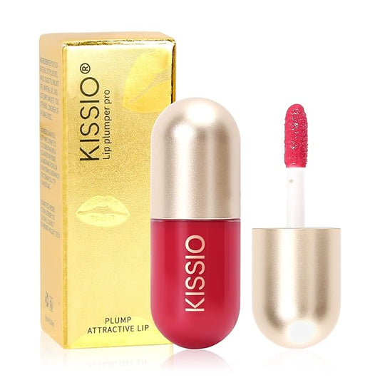 KISSIO Lip Plumper,Color Lip Plumper Gloss,Lip Enhancer,Plant Extracts Plumping Lip Serum,Moisturizing Lip Gloss for Fuller Lips and Hydrated Beauty Lips 5.5ml (05 Dogwood)-VivaGrace Women