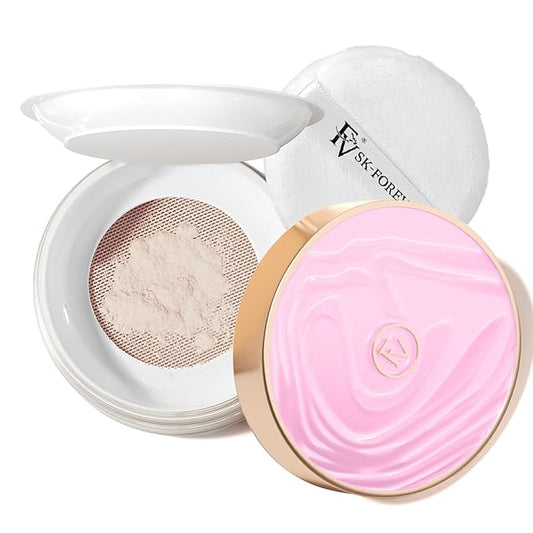FV Translucent Loose Face Powder, Long Lasting & Lightweight Setting Powder with Matte Finish, Fine Powder for Natural Look, Minimizing Pores and Fine Lines Baking Powder 0.35oz (10g)-VivaGrace Women