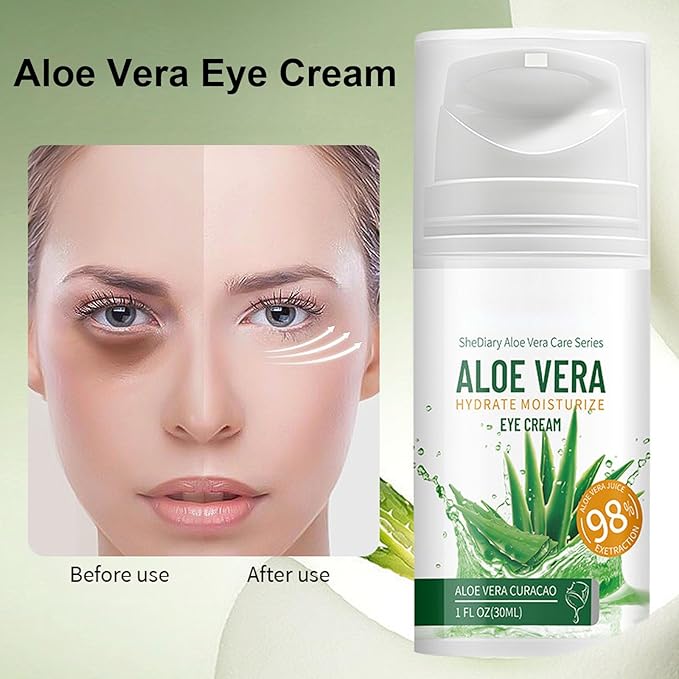 Aloe Vera Skin Care Sets & Kits, 4Pcs Moisturizing Face Care Set, Improve Rough Skin, Firming Skin and Reduce Fine Lines, Skincare Routine Set with Face Cream, Cleanser, Toner, Eye Cream-VivaGrace Women