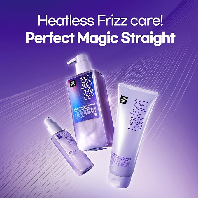 Mise En Scene Magic Straight Perfect Serum - Anti Frizz Hair Straightening Serum with heat protectant for straightener, hair tamer oil, Coconut Oil for Smooth, Silky, and Shiny Hair, 2.71 Fl Oz-VivaGrace Women