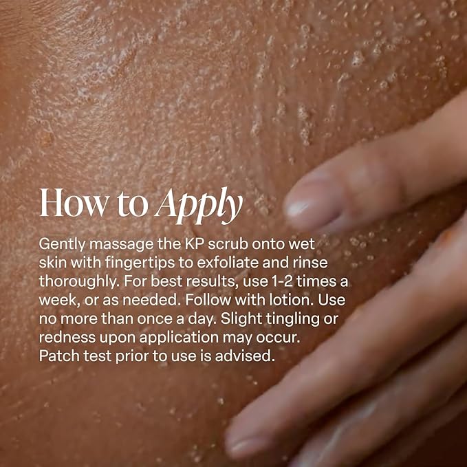 Saltair KP Body Scrub. 10% Glycolic Acid Treatment with Volcanic Sand and Plant Moisturizers. Fragrance-Free Physical Chemical Exfoliator. Exfoliating Body Scrubber for Rough Bumpy Skin, 10oz.-VivaGrace Women