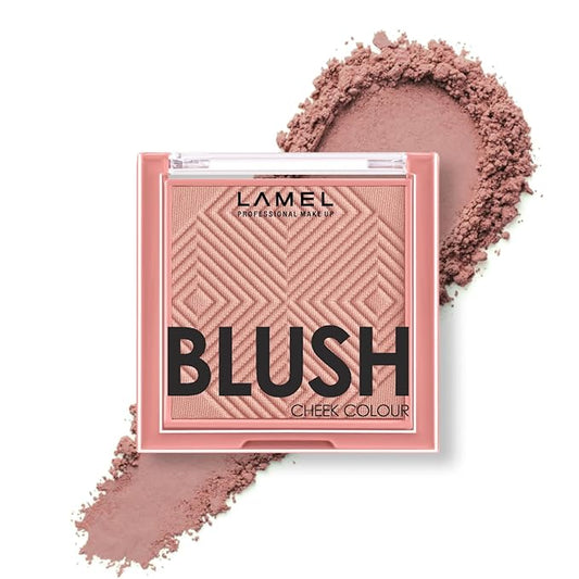 Lamel Blush Cheek Rouge Color Mini - Blendable Natural Blush Powder - Enhances & Defines Shapes & Features - Shading & Contouring Powder Blush - 4 Universal Shades - № 402 (Rouge) - 3.8g / 0.13 oz-VivaGrace Women