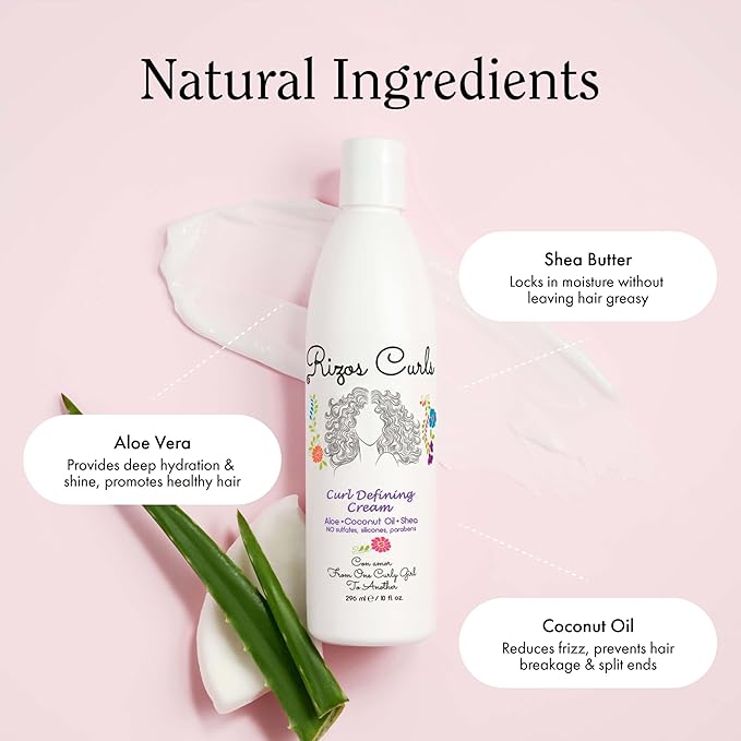 Rizos Curls Trio Bundle, Hydrating Shampoo & Deep Conditioner & Curl Cream Bundle, Gently Cleanse and Hydrate Curly Hair, Style & Define Curls for Frizz Free Volume, For All Curl Patterns 2a - 4c-VivaGrace Women