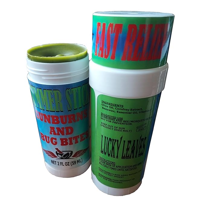 Summer Stick Balm for Sunburns and Bug Bites - Fast Acting and Soothing After Sun Skin Care 2 oz Balm-VivaGrace Women