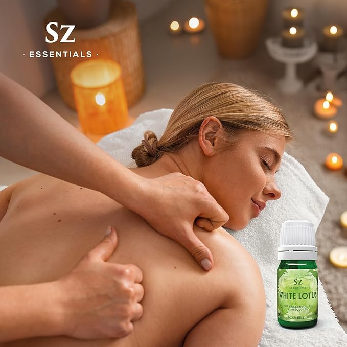 White Lotus 100% Pure, Essential Natural Oil - Extracted from Nymphaea Lotus - Rich & Sweet Scent, with Exotic Floral Overtones - Therapeutic Grade & Vegan - 0.17 fl oz (5ml)-VivaGrace Women