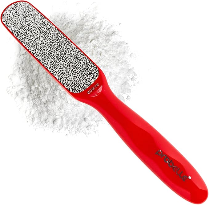 Probelle Double Sided Multidirectional Nickel Foot File Callus Remover - Immediately Reduces calluses and Corns to Powder for Instant Results, Safe Tool (Red)-VivaGrace Women