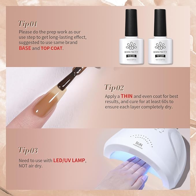 Born Pretty Jelly Gel Nail Polish Milky Jelly Translucent Gel Polish Sheer Red Purple Brown Grey Green Nail Art Varnish Manicure 6PCS-VivaGrace Women