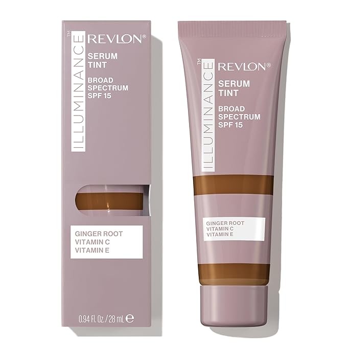 Revlon Illuminance Tinted Serum, Triple Hyaluronic Acid, Evens Out Skin Tone Over Time and Hydrates All Day, SPF 15, 517 Amber, 0.94 fl oz.-VivaGrace Women