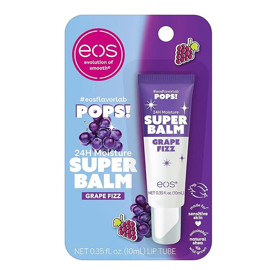 eos 24H Moisture Super Balm- Grape Fizz, Limited-Edition Lip Mask, 0.35 fl oz-VivaGrace Women