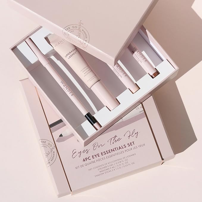 Wander Beauty Eyes on the Fly - 4 Piece Beauty Gift Set - Includes Skyliner, Upgraded Lashes Thickening Mascara, & 2 Wandering Eyes Cream Eyeshadow Sticks - Cruelty Free Natural Beauty Gifts-VivaGrace Women