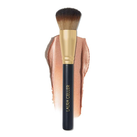 LAURA GELLER NEW YORK The Wonder Brush, Makeup Brush with Wooden Handle, Apply The Wonder Balm, Cream & Liquid Blush, Even Application and Blending-VivaGrace Women