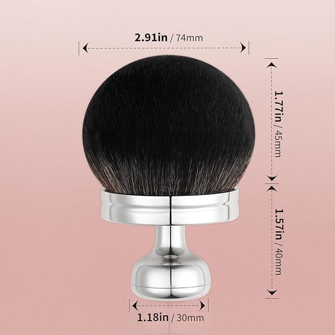 docolor Extra Large Body Makeup Brush For Self Tanner, 3 Inch Width Self Tanning Brush Kabuki Brush, Soft synthetic hair, for Foundation, self-tanners, bronzer, sun blocks, powder, For Face and Body-VivaGrace Women