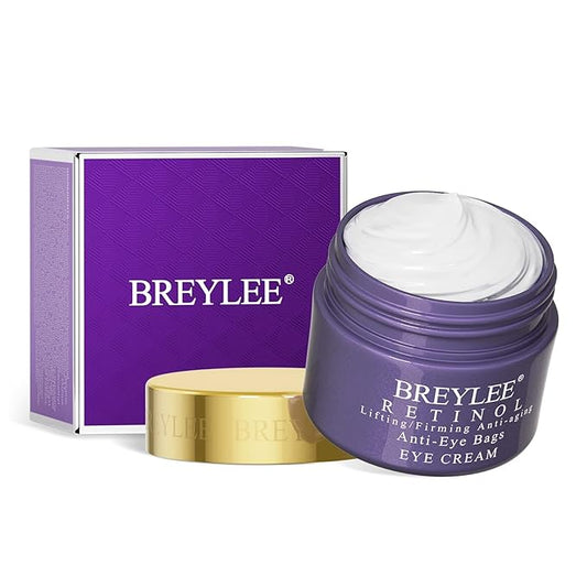 BREYLEE Retinol Eye Cream - Puffy Eyes and Dark Circles Treatments – Look Younger and Reduce Wrinkles and Fine Lines Undereye, Improve and Firm eye Skin - Pure Natural Material Extraction-VivaGrace Women