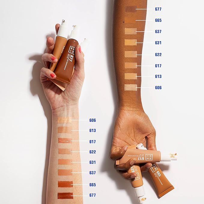 3INA 622 Tinted Moisturizer for Face with SPF 30 - Dark Sand - BB Cream with Light to Medium Coverage - Hyaluronic Acid Moisturizer for All Skin Tones - Vegan, Cruelty and Paraben Free Make Up - 1 oz-VivaGrace Women
