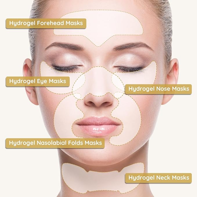 Enaskin Naturals 5 in 1 Anti Wrinkle Face Patches Anti Wrinkle Gel Face Masks (5 in 1 Pack)-VivaGrace Women