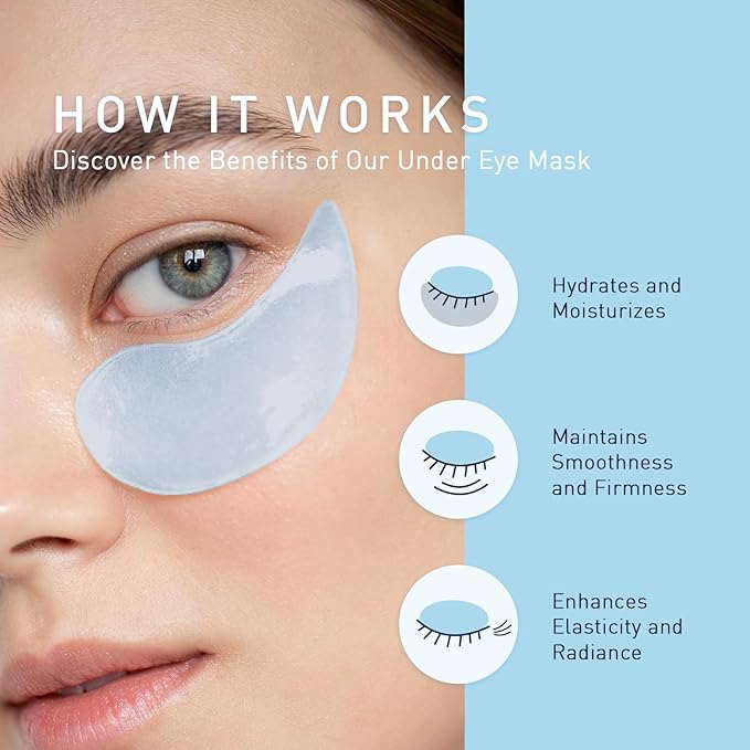 Enaskin Naturals Under Eye Patches for Dark Circles: 30 Pairs Retinol Collagen Eye Gels Mask - Reduce Wrinkles Puffy & Bags - Skin Treatment Pads - Anti Aging Moisturizer For Women (Blue)-VivaGrace Women