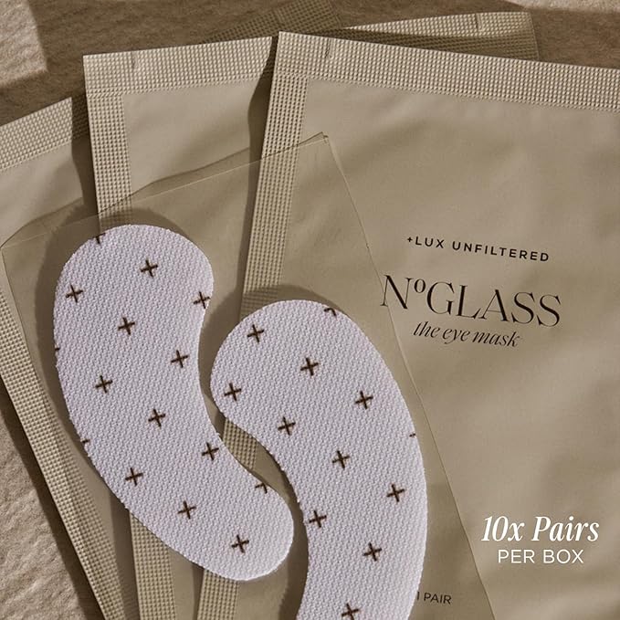 '+ Lux Unfiltered Cooling Under Eye Patches - Anti-Slip Caffeine Infused Korean Eye Mask - Reduces Puffiness, Brightens, & Hydrates Skin - Fragrance Free, Vegan, & Cruelty Free - 10 Count-VivaGrace Women