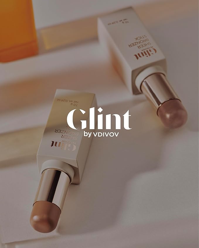 Glint Sheer Bronzer Stick (Smoked, 0.24oz) - Creamy Buildable, Blendable Formula for Natural Contour, Long-Lasting, Smooth, Versatile Use. Korean Makeup. Nose, Face, Cheeks.-VivaGrace Women