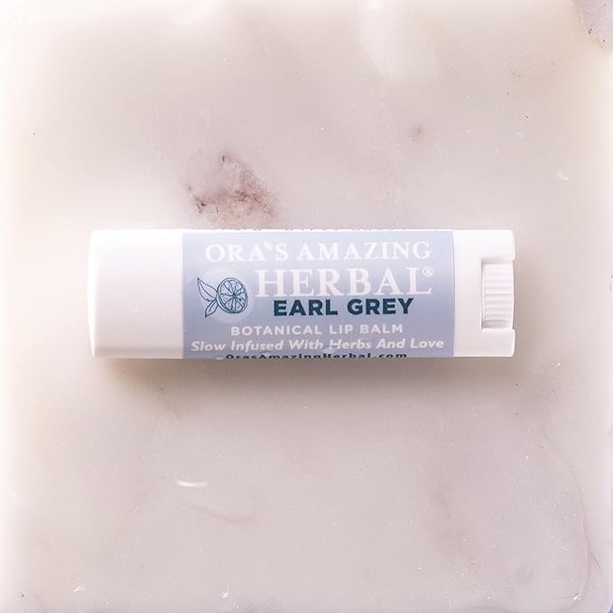 Natural Earl Grey Lip Balm, Bergamot Essential Oils Paraben Free, Healthy Lip Balm For Dry Cracked Lips 2 Pak With Organic Coconut Oil No Synthetic Fragrance Made In USA Ora's Amazing Herbal 2 Pak-VivaGrace Women
