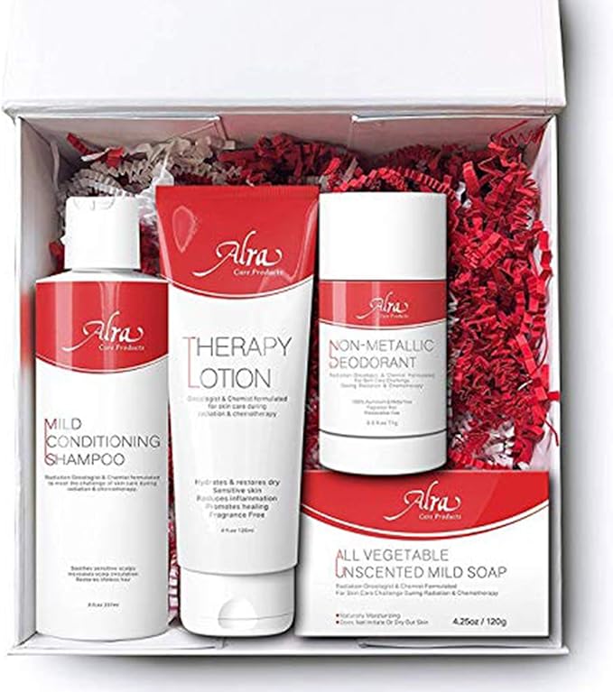 Alra Chemo & Radiation Kit Therapy Skincare Bundle (4-Piece Set) Deep Moisturizing Lotion, Mild Soap, Conditioning Shampoo, Non-Metallic Deodorant | Natural, Soothing Wellness for Cancer Patients-VivaGrace Women