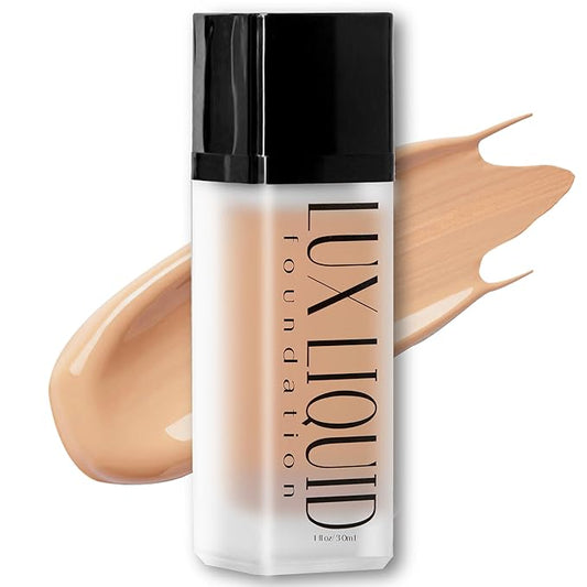 Organic Aloe-Based LUX Liquid Foundation, Natural Vegan Gluten-Free Made in USA, Cappuccino-VivaGrace Women