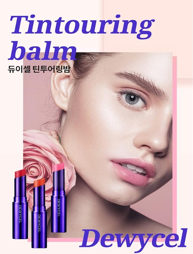 DEWYCEL Tintouring Balm / Rare Coral / 1 ea / 0.16 oz (4.5g) / For all skin-VivaGrace Women