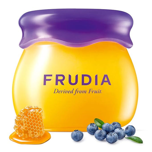 WELCOS FRUDIA Honey Lip Balm – Blueberry | Lip Exfoliating, Moisturizing & Volumizing Dewy Tinted Lip Balm | Organic Lip Balm for Dry & Chapped Lips w/Jeju Blueberry and Honey Extracts (0.33 oz)-VivaGrace Women